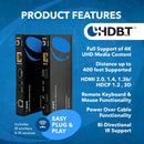 4K KVM HDMI HDBaseT Extender Over CAT6/CAT7 Cable Up To 400 Ft Keyboard & Mouse Over CAT 6/7 (UHD-EXB400-KVM)