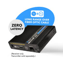 Extensor HDMI 4K Balun sobre cable de fibra óptica, HDR10, ARC y RS-232 hasta 40 km: de uno a muchos (transmisor y receptores se venden por separado) 