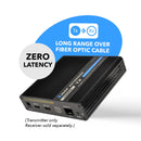 Extensor HDMI 4K Balun sobre cable de fibra óptica, HDR10, ARC y RS-232 hasta 40 km: de uno a muchos (transmisor y receptores se venden por separado) 