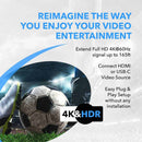 4K HDMI/USB-C Extender Over Single CAT6/7 with 4K@60Hz Wall Plate Transmitter, HDR & IR Control Upto 165ft (UHD-WPE165-K)