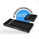 Extensor HDMI 4K 1x2 sobre CAT6/7 individual hasta 70 m - Tecnología ipcolor 18 Gbps, IR bidireccional, RS-232, EDID (UHD12-IPC230-K) 