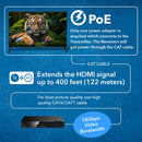 4K 1x2 HDMI Extender Splitter over CAT 6 up to 400 feet with PoC, one-way IR control, EDID management (UHD12-EXB400-K)