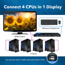 Conmutador KVM HDMI 4X1 OREI 4K a 60 Hz con control RS-232 (UKM-401)
