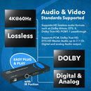 Conmutador KVM HDMI 4X1 OREI 4K a 60 Hz con control RS-232 (UKM-401)