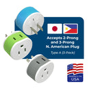 Adaptador de viaje para Japón y Filipinas - 2 en 1 - Tipo A - Diseño compacto (US-6)