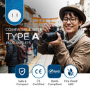 Adaptador de viaje para Japón y Filipinas - 2 en 1 - Tipo A - Diseño compacto (US-6)