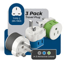 Adaptador de viaje para Reino Unido y Dubái - 2 en 1 - Tipo G - Diseño compacto (US-7)