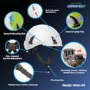 Sistema de casco de seguridad para trabajos en altura con protector facial de malla de hierro y orejeras