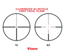 Mira telescópica Vixen 1-8x28 - Tubo de 28 mm