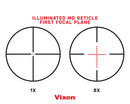 Mira telescópica Vixen 1-8x28 - Tubo de 28 mm