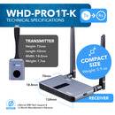 Transmisor y receptor inalámbrico OREI 1080p con alcance de hasta 30 metros - Duplicación de pantalla (WHD-PRO1T-K)