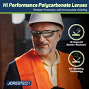 Wraparound Safety Glasses with Flexible Rubber Temple Tips
