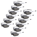 Wraparound Safety Glasses with Flexible Rubber Temple Tips