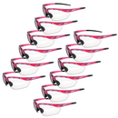 Gafas de seguridad envolventes con puntas de patillas de goma flexible - Colección PinkFit
