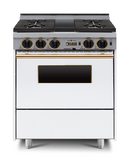 Horno de ladrillo Chicago - Cocina de convección autolimpiante de combustible dual de 30" - Quemadores sellados