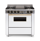 Chicago Brick Oven - 36” Dual-Fuel Self-Cleaning Convection Range - Open Burners
