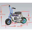 MotoTec Wild Rover 49cc Bicicleta de Gas Mini para Niños de 2 Tiempos