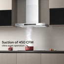 CIARRA 29 Inch Wall Mount Range Hood With 3-Speed Extraction CAS75102-OW