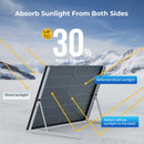 Panel solar monocristalino rígido bifacial 10BB de 400 vatios de BougeRV