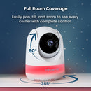 Babysense MaxView PRO: Video Baby Monitor with 2 Cameras, Non Wifi, Split Screen, Night Light & Sound Machine