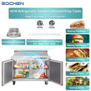 48 inch Salad Sandwich Prep Table Refrigerator, Mega Top, Stainless Steel Food Prep Cooler