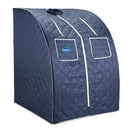 Durasage Health - Sauna de vapor personal portátil de gran tamaño Durasage para relajarse en casa, temporizador de 60 minutos, generador de vapor de 800 vatios, silla incluida - Azul satinado