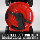 Cortacésped a gasolina de 21" y 144 cc con empuje 3 en 1 y kit combinado de desbrozadora DB8621P+PS4532