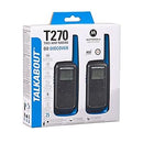 Radio bidireccional Motorola Solutions T270, paquete de dos, color negro y azul