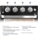 Horno freidora de aire digital Elite de 25 l, color negro