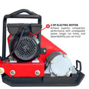 Compactadora Vibratoria Eléctrica de Placa de 2 HP para Compactación de Suelo y Grava