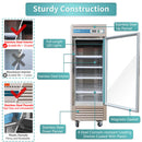 1 Door Commercial Display Refrigerator, EQCHEN 27 Inch Commercial Drinks Fridge