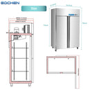 EQCHEN 48 Inch 2 Door Commercial Refrigerator