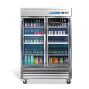 Nevera, refrigerador, enfriador comercial con puerta de cristal