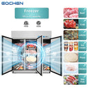 EQCHEN 72 Inch 3 Door Commercial Freezer