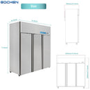 Refrigerador comercial de 3 puertas EQCHEN de 72 pulgadas