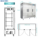 EQCHEN 82 Inch 3 Door Commercial Freezer