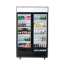 EQCHEN 48 Inch 2 Black Glass Door Commercial Refrigerator