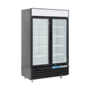 Refrigerador expositor comercial de 2 puertas, nevera comercial para bebidas EQCHEN de 48 pulgadas