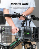 Bicicleta eléctrica plegable isinwheel M40 con cesta
