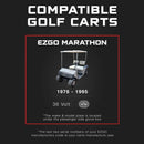 EZGO 36V 18A Golf Cart Charger - Marathon - SB50 Anderson Plug - Lithium, LiFePO4, Lead Acid, AGM