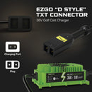 CARGADOR DE BATERÍA DE 36 VOLTIOS PARA CARRO DE GOLF EZGO TXT - Enchufe estilo D - Para baterías de litio de 36 V, LiFePO4, plomo-ácido - VERSIÓN ELITE