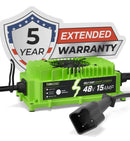 CARGADOR DE BATERÍA DE CARRO DE GOLF DE 48 VOLTIOS para Yamaha G29 Drive & Drive 2 - Litio de 48 V, LiFePO4, Ácido-Plomo - VERSIÓN ELITE
