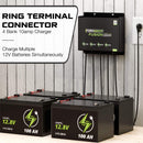 FORM Fusion 10X4, cargador de batería marino inteligente de 4 bancos, 40A (10A/banco), cargador de batería de 12V a bordo impermeable para baterías AGM, de litio (LiFePO4) y de ciclo profundo
