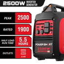 2500W inverter Gas Generator w/ CO Alert HB5020-W