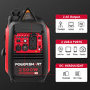 2500W inverter Gas Generator w/ CO Alert HB5020-W