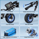 Patinete eléctrico todoterreno iScooter W9 de 1000 W