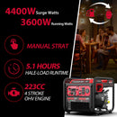 4400W/4000W Gasoline/Propane Duel Fuel Inverter Generator w/ CO Alert MB5040DC