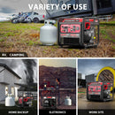Generador inversor de combustible dual de gasolina/propano de 4400W/4000W con alerta de CO MB5040DC-W
