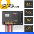 Controlador de carga solar BougeRV Li 30A 12V/24V PWM (conexión a tierra negativa)