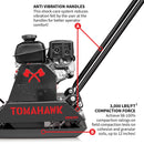 Compactador de placa vibratoria con apisonador y motor Kohler para compactación de tierra, grava y suelo